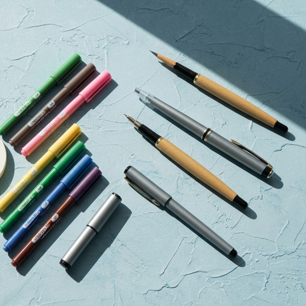 A flat lay of a homeschool record-keeping system.