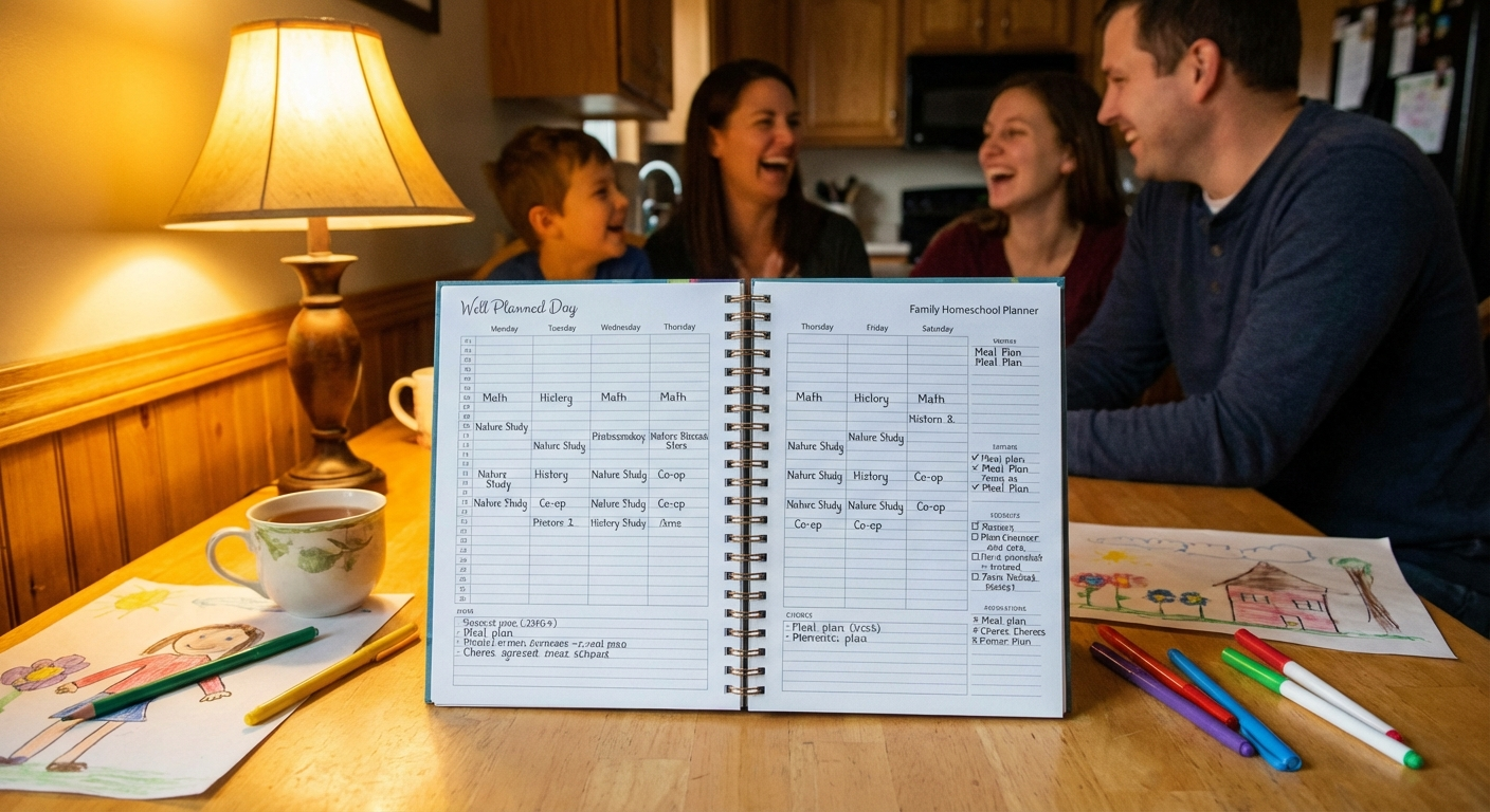 Well Planned Day homeschool planner for parent scheduling and lesson planning